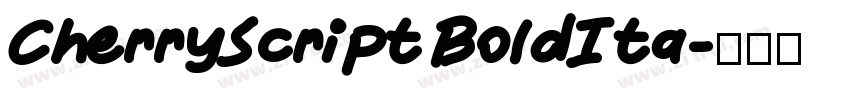 CherryScript BoldIta字体转换